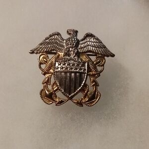 Gold and Silver Eagle Brooch